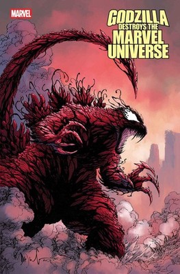Godzilla Destroys The Marvel Universe #5 Dave Wachter Marvelized Carnage Zilla V