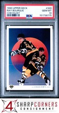1990 UPPER DECK #320 RAY BOURQUE BRUINS HOF CHECKLIST PSA 10