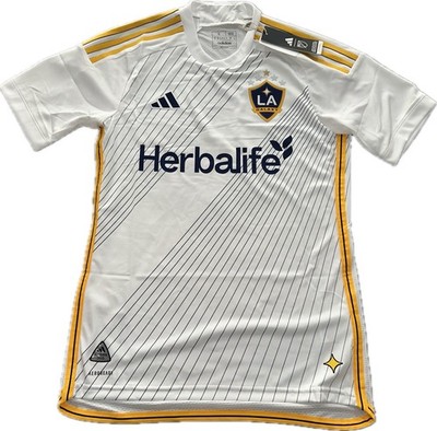 Adidas LA Galaxy Authentic White Jersey Mens Small New $150 MSRP