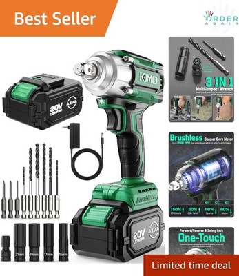 Impact Wrench 1/2 Metal 550Nm Cordless Drill Set for Automotive & Heavy Projects