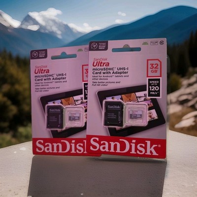 2 x SANDISK Ultra UHS-I Micro-SDHC 32 GB Speicherkarten Neu OVP auch für Navis