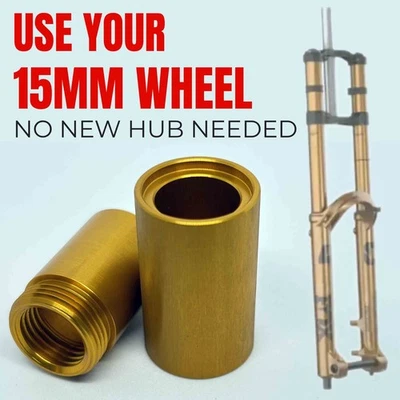 Fox 40 20x110 to 15x110 Fork Adapter Gold | BASIC KIT | Excl. Axle - Bild 1 von 4
