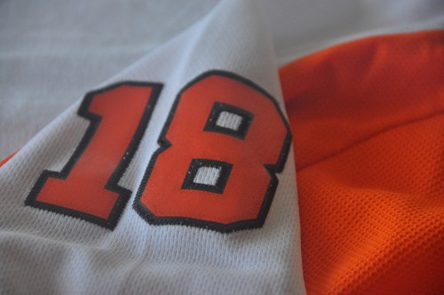 Reebok NHL Philadelphia Flyers Mike Richards (#18) Hockey Jersey, Youth L/XL - Afbeelding 7 van 9