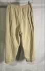 Alfred Dunner Women's Beige Beaded Linen Blend Elastic Waist Capri Pants Sz 10 — photo 3