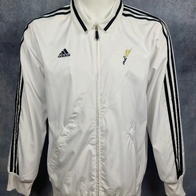 Adidas adiZero Herren Trainingsjacke weiß durchgehender Reißverschluss leicht Kragen Medium