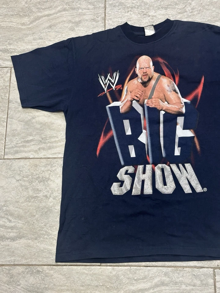 Camiseta de lucha libre WWE The Big Show 2009 marrón para hombre talla grande de colección Y2K Foto 2 de 4