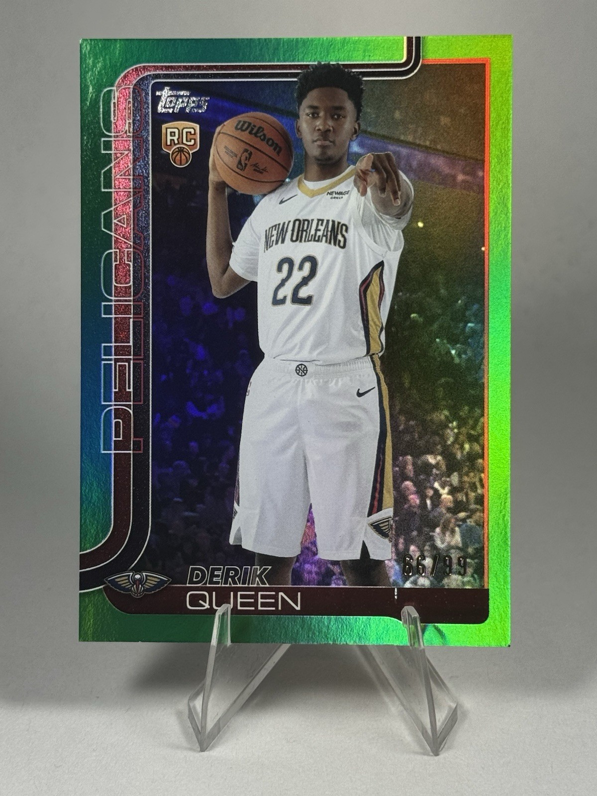 2025-26 Topps - Derik Queen #213 Green Rainbow /99 (RC)