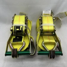 2 - Ancra Cargo 45982-42: Tie-Down, Ratchet, Heavy Duty, 2" X 27' W/Wire Hooks