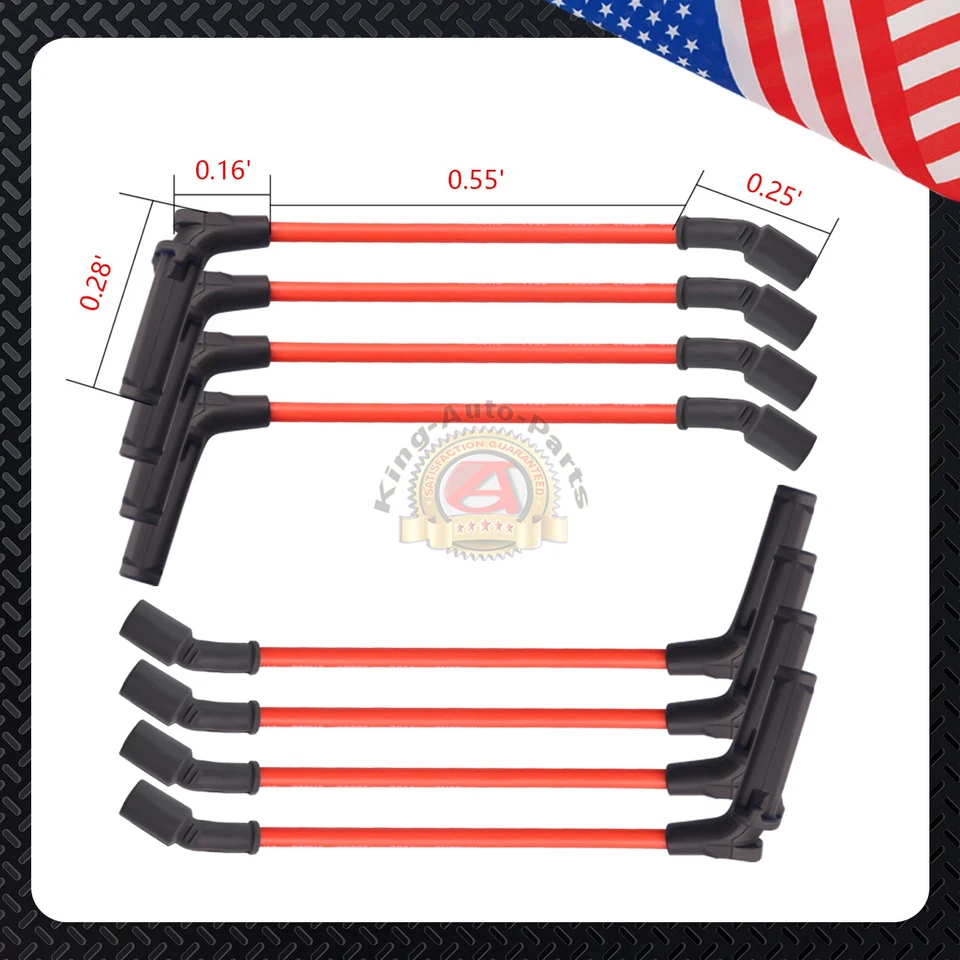 UF262 D585 Ignition Coils with Spark Plug Wires Chevy Silverado 1500 2500 GMC - Image 4 of 4