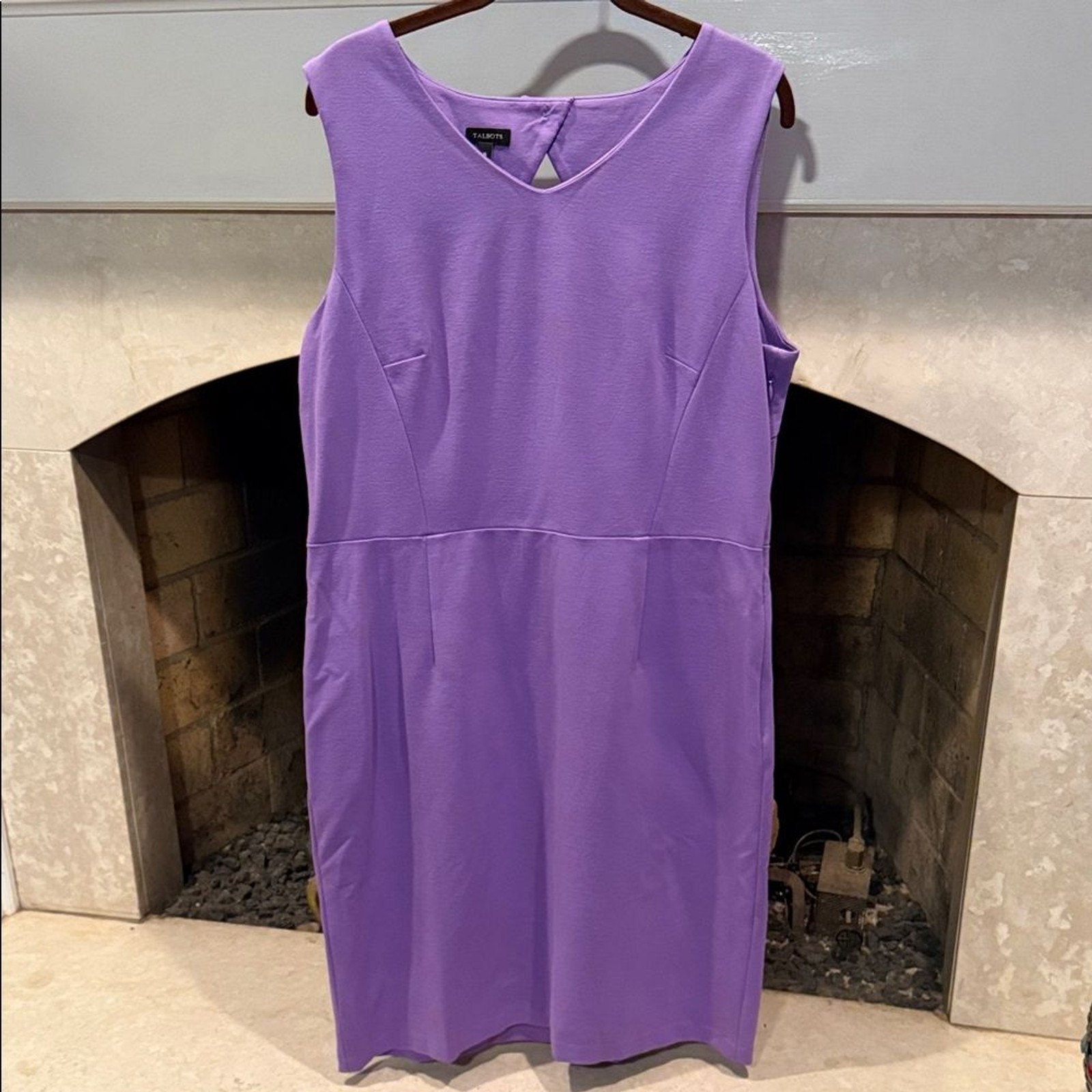 Talbots Sleeveless Purple Midi Dress Size 16