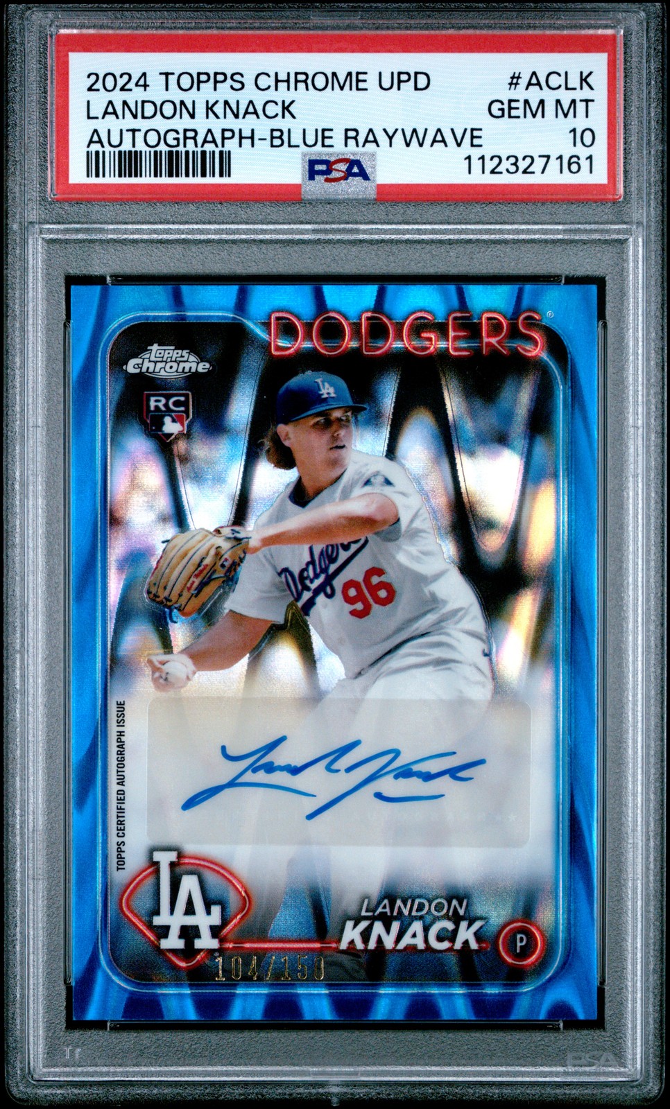 2024 TOPPS CHROME UPDATE CHROME BB UPDATE SER AUTOS LANDON KNACK 104/150 PSA 10