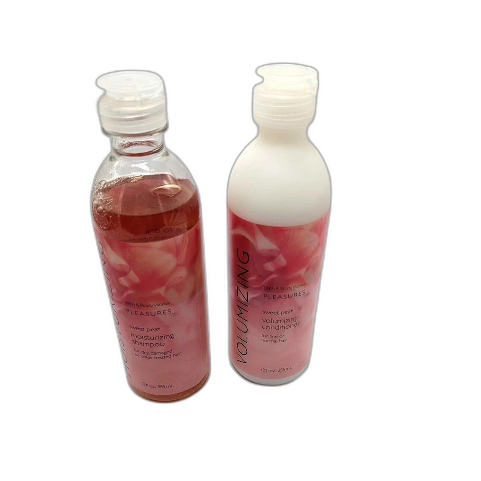 Vtg Bath & Body Works Pleasures Y2K Sweet Pea Shampoo/Conditioner Set Deadstock - Image 4 of 4