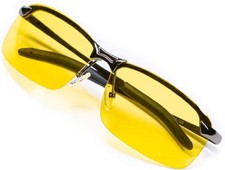 Night Driving Glasses anti Glare Polarized with Stylish Case - Night Vision Glas
