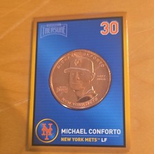 Baseball Treasure Michael Conforto New York Mets 2018 1 oz Copper Coin