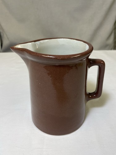 Vintage Weller Pottery Redware Brown Milk Syrup Glazed Pitcher 6” - Picture 1 of 8