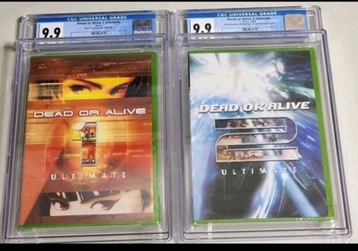 9.9 A++ SEALED   Dead or Alive 1 & 2 Ultimate   Microsoft XBOX Both Graded CGC