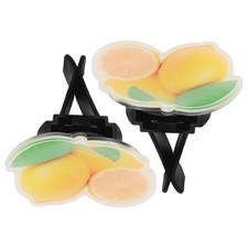 2 Set Lemon Scent Car Perfume Clips Acrylic Cute Car Air Fresheners Car