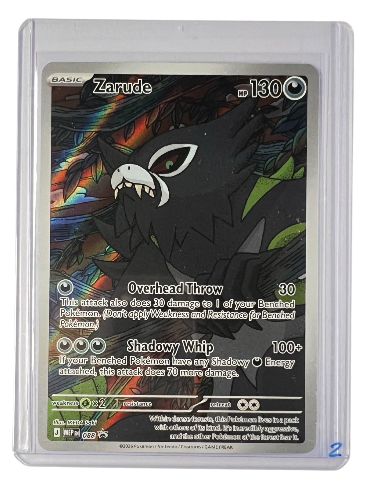 Pokemon Zarude 088 Mega Evolution Illustration Promo Holo Full Art NM