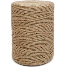 Rophomor 1000FT Jute Twine String 2mm 3ply Natural Thin Twine for Craft Garde...