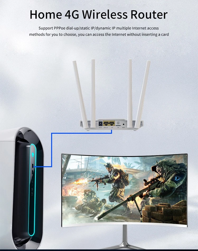 4G LTE CPE Home Router 300Mbps High-speed Wireless Router With SIM Card Slot - Image 4 of 4