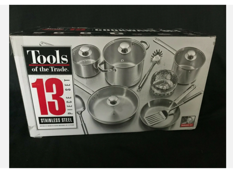 BRAND NEW Tools of the Trade 13-piece Stainless Steel Cookware Set