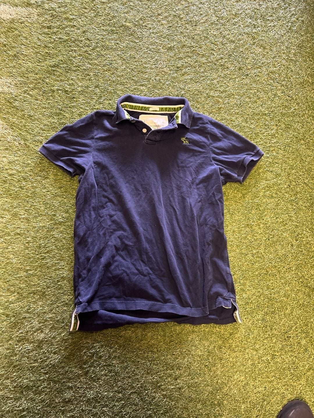 Abercrombie & Fitch Vintage Muscle Fit Navy Polo Shirt XXL