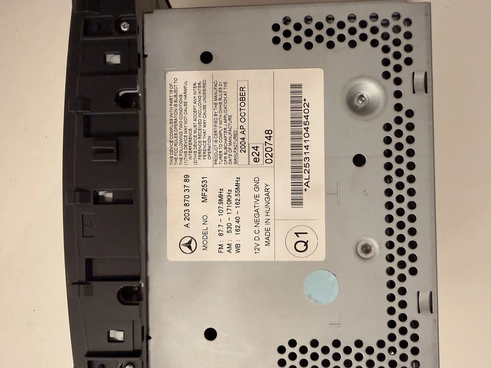 05-07 Mercedes W203 C230 C240 Radio Estéreo Audio Reproductor de CD Unidad Principal AM FM OEM Foto 4 de 4