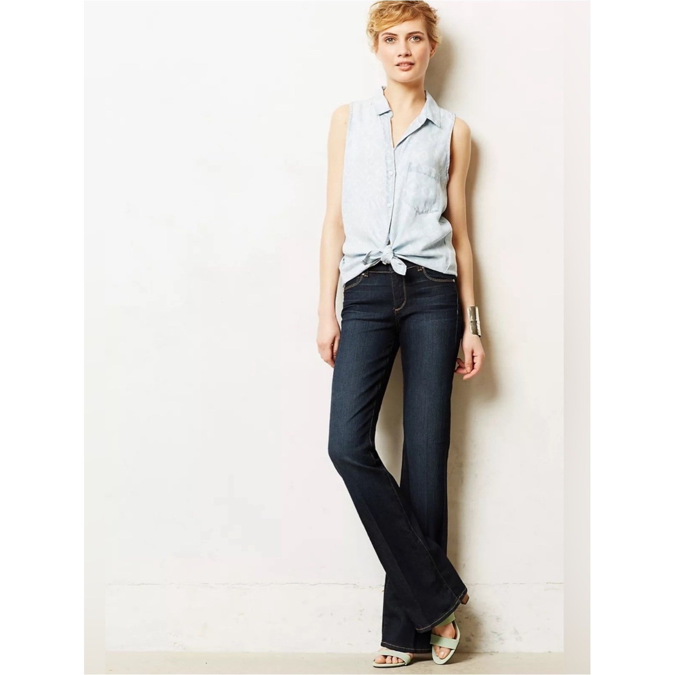 PAIGE Hidden Hills Bootcut Jeans Size 28 Dark Wash