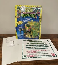 Vintage TMNT Sewer Cyclin' Raph MOC Signed COA Laird Unpunched 1992 New RARE MOC
