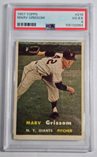 1957 TOPPS #216 MARV GRISSOM PSA VG-EX 4