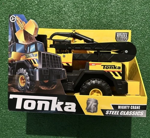 Tonka Steel Classics Mighty Crane - Made with Steel & Sturdy Plastic, Yellow ...