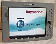 RAYMARINE E120 E02013 GPS CHART PLOTTER FISHFINDER RADAR MFD w/ POWER & COVER