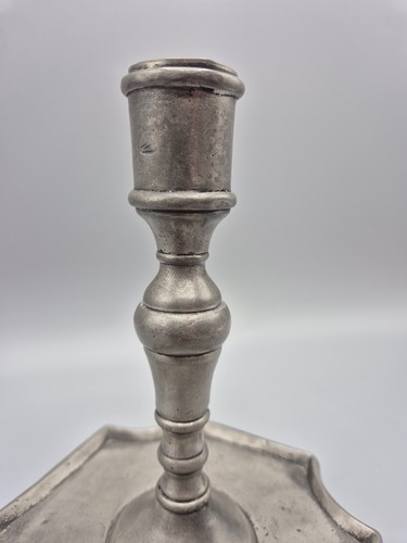 Antique French Etain Fin Pewter Candlestick - Picture 5 of 8