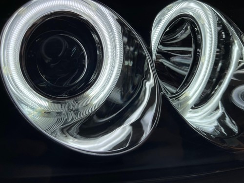 Projector Headlights Lamps LHD Angel Eyes Ccfl Black For Skoda Fabia I -07 - Picture 7 of 7