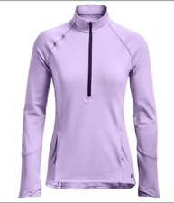 UNDER ARMOUR Women's Cold Gear Half-Zip Top NWT Purple Sz MEDIUM
