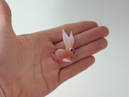 Rabbit Rabbit Animal Subject Animal Showcase Object Glass Pate 4.5cm Figure - Picture 8 of 8