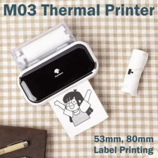 Phomemo M03 Thermal Photo Printer Bluetooth Mobile 80mm Printing Label Maker