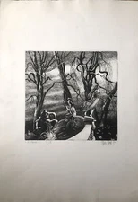 FRANCO BRUNA INCISIONE NUMERATA E FIRMATA LE STAGIONI 1976 10 ESEMPLARI RARA 