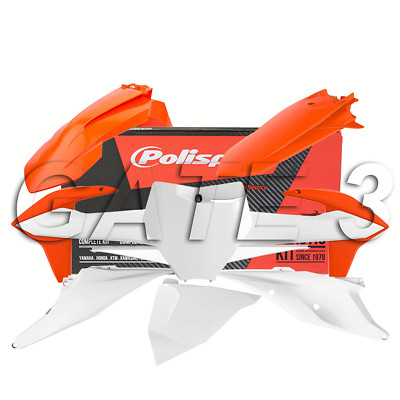 KTM 250 SX 2019-2022 orange/weiß Polisport Kunststoff Kit Verkleidung Panel Set SX250