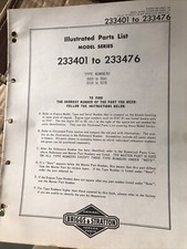 Vtg 1973 Briggs & Stratton 233401-233476 Illustrated Parts List
