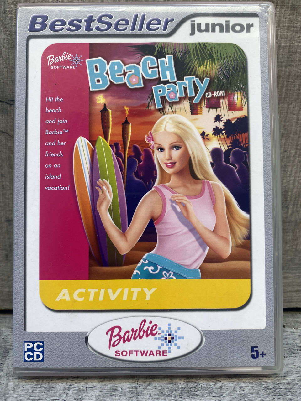 Vintage Barbie Software Beach Party PC CD-Rom Createtivity 7 Activities 2003