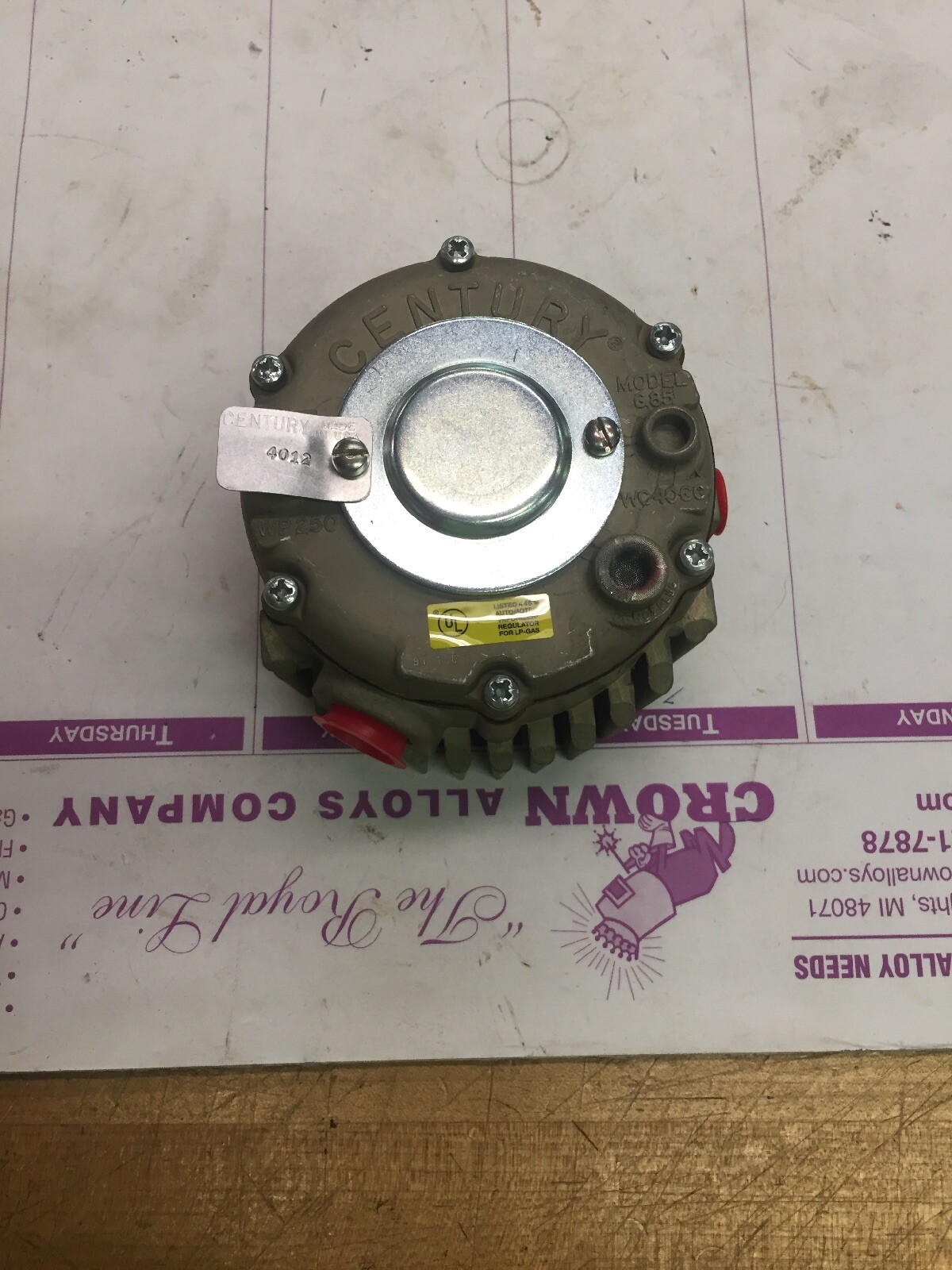 CENTURY PT# 4012 PROPANE G85 AIR HEATED VAPORIZER CONVERTER REGULATOR NEW G  85 | eBay