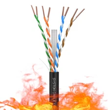 Syston Cat 6A+ Bulk Ethernet Cable 700MHz 23 AWG UTP Solid Copper Wire-CMP 250ft