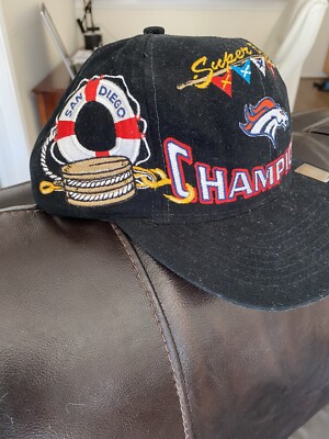 Denver Broncos Superball XxxII Champion NFL Cap Hat Embroidered San Diego -new 