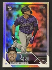 Sean Bouchard 2023 Topps Update Series - Rainbow Foil #US216 Rookie RC Rockies