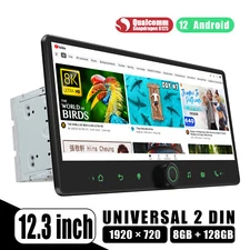 JOYING New Arrival 12.3 Inch Double Din Car Stereo Android Auto Carplay 8+128GB