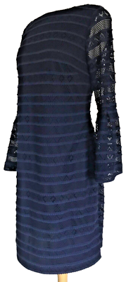 Blue Eyelet Lace Dress, Bell Sleeve, Chap 10, Knee Classic | eBay Blue Eyelet Lace Dress, Bell Sleeve, Chap 10, Knee Classic | eBay
