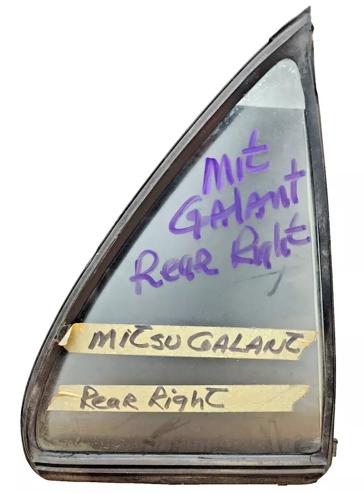 Vidrio de ventilación de puerta trasera derecha Mitsubishi Galant 1999-2003 OEM Foto 3 de 4