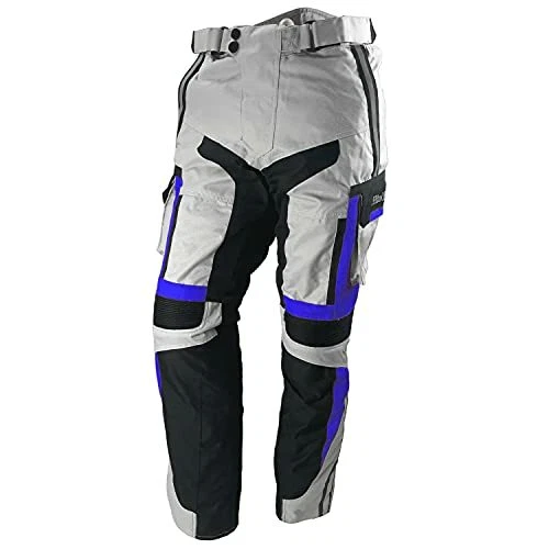 Pantalons Moto WinNet En Cordura Bleu, Protections CE Niveau 2 Genoux et Hanches - Photo 2/4