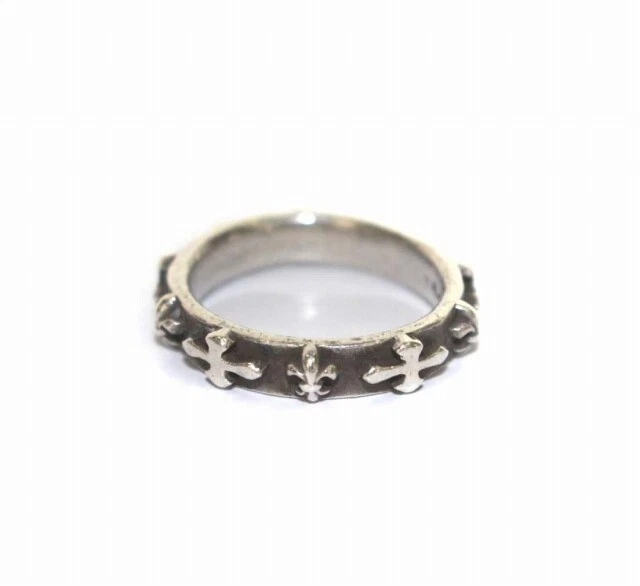 Patrick Cox Ring Pinky Cross Lily Coat Of Arms 925 Silver Stamped